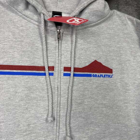 Grafletics Mount Hood Oregon Fleece Hoodie NWT S Ski Snowboard Zip Up Jacket - Picture 4 of 8